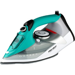 Праска з парою, праска з керамічною підошвою, самоочищення, резервуар 340 мл, 3000 Вт, автоматичне вимкнення, зелена