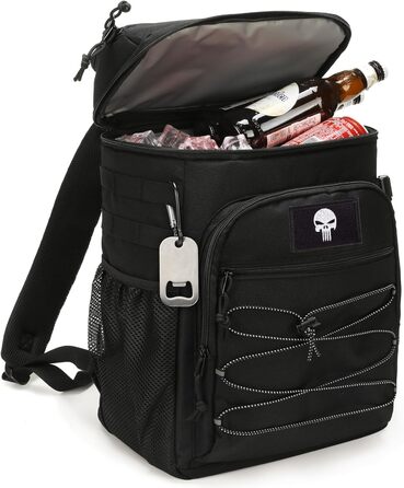 Тактичний ізольований рюкзак-холодильник 25L – чорний, водонепроникний, для роботи, відпочинку, кемпінгу та походів