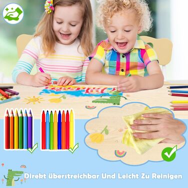 Дитячий стіл з 4 стільцями AufuN, регульована висота, набір для дитячої кімнати, садка, класів, легко миється, пластикові меблі, коричневий