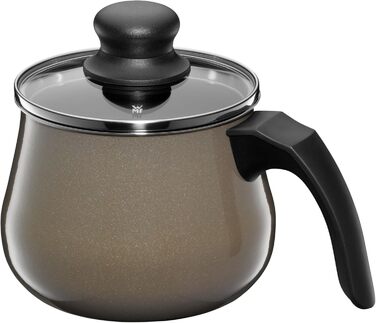 Каструля WMF Fusiontec Mineral Milchtopf з кришкою Gladeckel 12 см, для приготування молока, індукційна, з високотехнологічної кераміки, жароміцна, стійка до подряпин, колір: коричневий