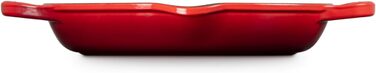 LE CREUSET Signature Сковорода гриль кругла висока з чавуну, 25 см, Червоний (Ofenrot), для всіх типів плит та духовок