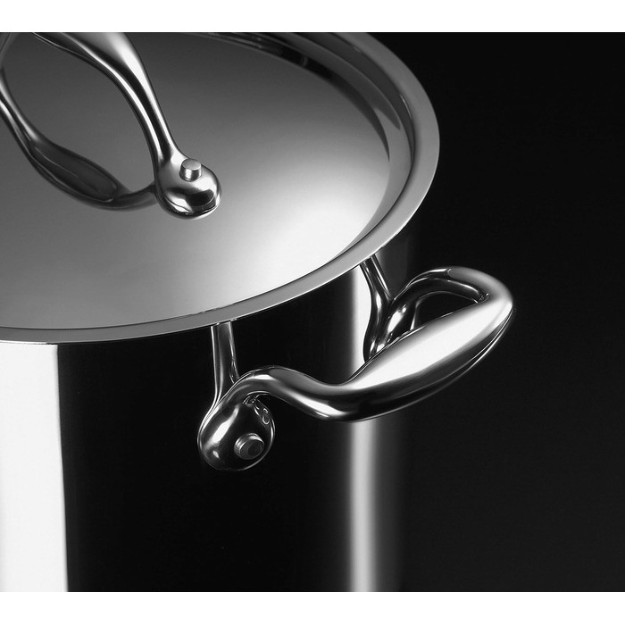 Каструля Lagostina Accademia Lagofusion з нержавіючої сталі, 16 см, з двома ручками та кришкою