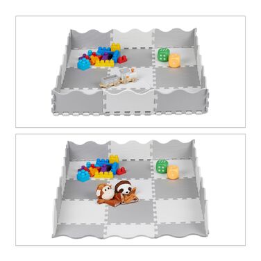 Relaxdays 25-елементний килимок-пазл з бордюром