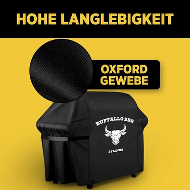 Чохол для гриля Buffalo BBQ, водонепроникний, універсальний, преміум-якість, зносостійкий оксфорд, для газових і круглих грилів