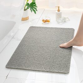 Нековзний килимок для душа NeuWook, масажні килимки з люфи, м'які Килимки для душової кабіни з дренажними отворами, Килимки для ванн з ПВХ для вологих приміщень (сірий)