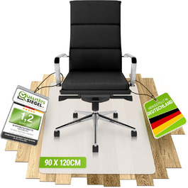 Килимок під офісне крісло – прозора підкладка для ламінату, паркету та плитки – антиковзаюча, з шумоізоляцією, для дому та офісу (90 x 120 см)