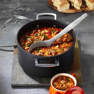 Каструля Fleischtopf Le Creuset з антипригарним покриттям, Ø 24 см, для всіх типів плит (включно з індукцією), антрацит/срібло