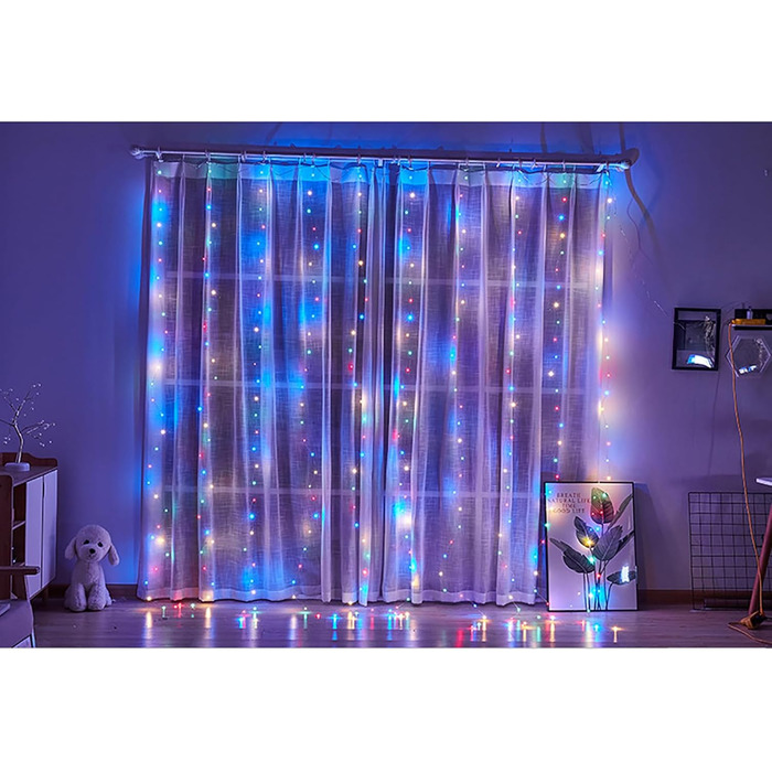 EASTERNSTAR Гірлянда світлодіодна мідний дріт 20м, 200 LED, EU штекер, 8 режимів, вологостійка, для декорування саду, дому, вечірок, святкування Різдва, тепле біле світло