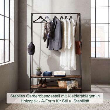 Підставка для одягу Relaxdays з 2 полицями