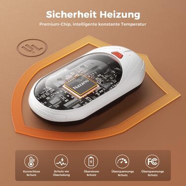 Електричні грілки для рук 2 шт., 6000mAh, ультратонкі, перезаряджувані, портативні, для кемпінгу, спорту, подарунок на Новий рік