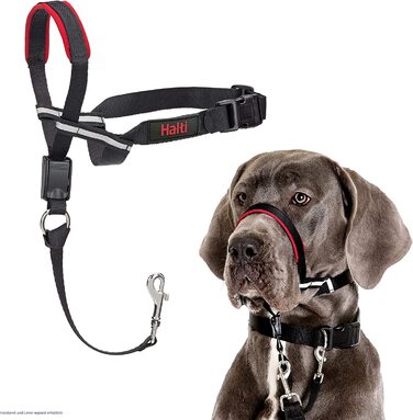 Головний убір HALTI Optifit, великий розмір-запобігає натяг повідця вашої собакою, легко регулюється, легкий, з м'яким ремінцем для носа, нашийник із захистом від натягу для великих собак