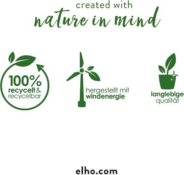 Горщик Elho Sereh Rund 40 - для дому та саду - з переробленого пластику, бежевий, Ø 39.0 x H 33.3 см