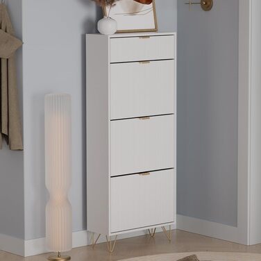 Шафа для взуття Vicco Helge, 60 x 145 см, 3 відділення, білий