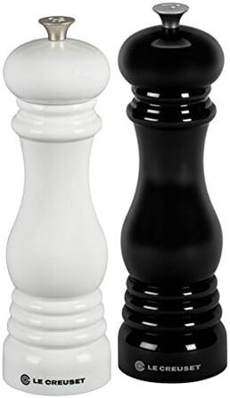 Набір для мелення перцю та солі Le Creuset, ABS-пластик, керамічний млин, чорний/білий, 21 см, 96002100169100 Set Shell Pink