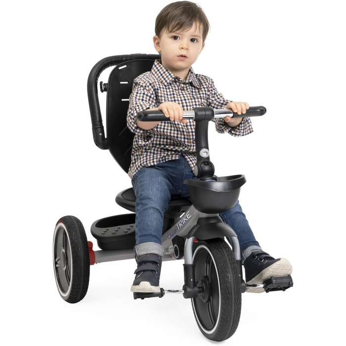 Триколісний велосипед Chicco 4-в-1: від 6 місяців до 4 років, блакитний. Знімний капюшон, EVA колеса, телескопічна ручка, компактне складання, педалі вільного ходу.