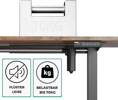 Електричний регульований стіл Albatros UP30 | Металеве підрамник, ніжки, підставка | Для робочих місць | Чорний