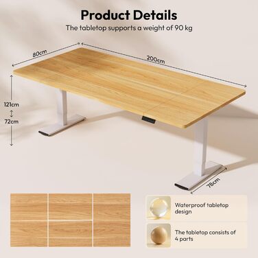 Регульований стіл Sanodesk 160x70 см – електричний підйомний стіл, чорний, до 90 кг