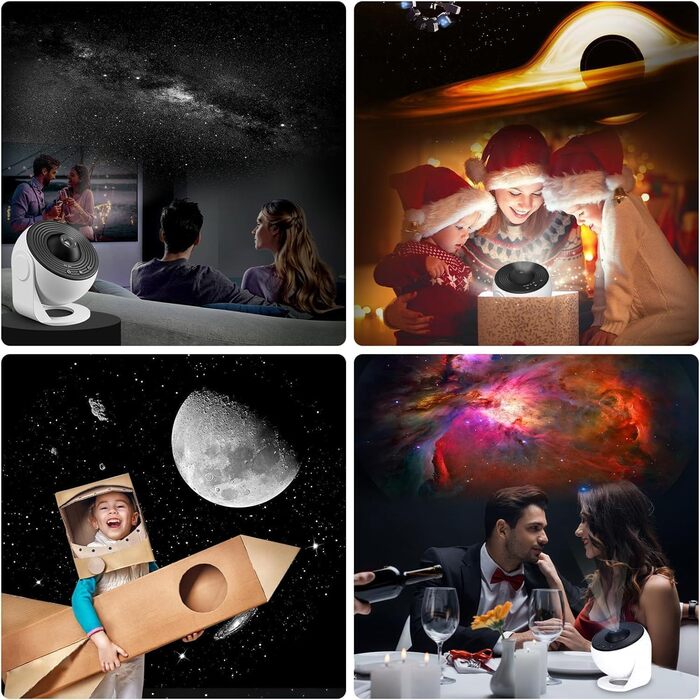 Проєктор зоряного неба Sternenhimmel: Планетарій для дітей та дорослих з 13 дисками, туманність, місяць, галактика - нічник