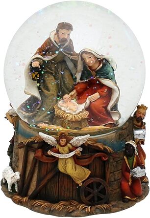 Снігова куля, Святе сімейство, зі звуком Тиха ніч, розміри H/B / Ø куля близько 14,5 x 11 см / Ø 10 см., 501071