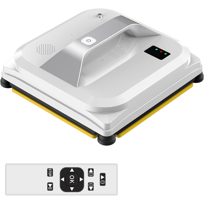 Робот-мийник вікон Topchances - розумний робот для миття скла з керуванням через додаток та пультом. Автоматичний миття вікон для дому та вулиці, підходить для високих вікон та стель. Магнітний, білий.