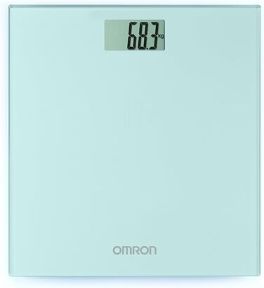 Цифрові ваги для ванної кімнати OMRON HN289 з великим РК-дисплеєм і протиковзкими ніжками, дуже плоскі ваги для тіла, рожевий (сірий)