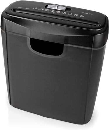 Шредер для паперу 6x A4, 10 літрів, DIN 2-190 W, чорний