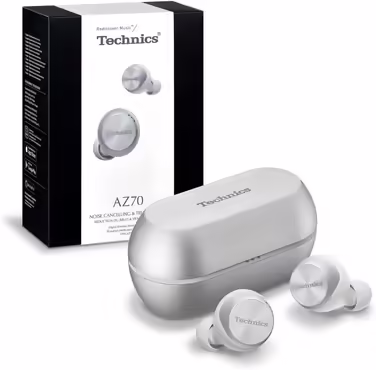 Навушники Technics EAH-AZ70WE-S бездротові, внутрішньоканальні, преміум-клас, шумозаглушення, голосове керування, сріблясті