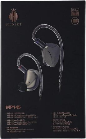 Внутрішньоканальний монітор LINSOUL Hidizs MP145, 14,5 мм Planar HiFi IEMs, знімний 2-контактний кабель, синій, 4,4 мм