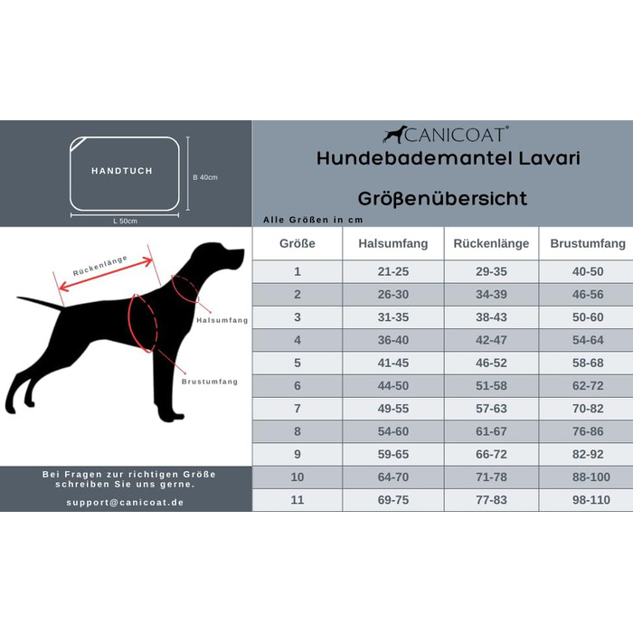 Халат для собак CANICOAT Lavari, 100 бавовна, сертифікований Oeko-TEX (розмір 11, світло-сірий)