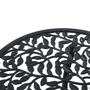 Набір для балкону на 2 особи: обідній столик та 2 стільці (чорний)