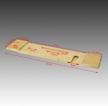 Підставка для ванни SoBuy® FRG104-N 70см: органайзер для ванни, тримач для iPad та мобільного телефону