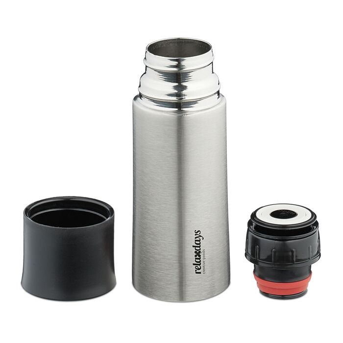 Фляга Relaxdays з нержавіючої сталі об'ємом 300 мл з кришкою-чашкою