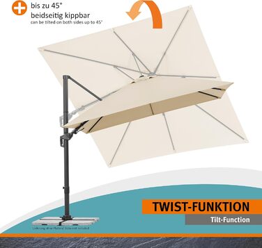 Парасолька від сонця Schneider RHODOS TWIST, 300 x 300 см, антрацит, модель 2025