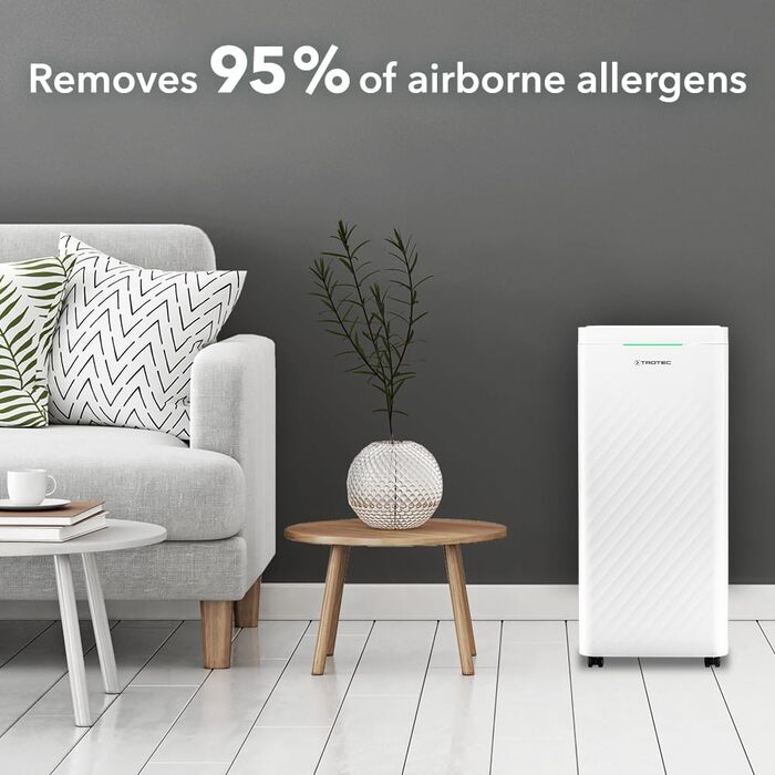 Тотек TTK 64 HEPA – Електричний осушувач повітря з HEPA-фільтром, 24 л/добу, 50 м², 125 м³