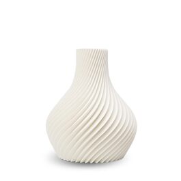 Ваза NATUMO Design 'Bulba' – сучасна ваза для квітів з міцного пластику (біла, 18 см)