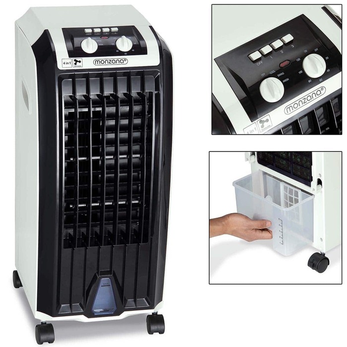 Мобільний кондиціонер Aircooler 4в1 М'ята, Зелений/Чорний 5Л