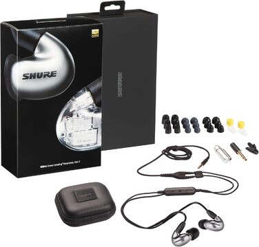 Навушники-вкладиші Shure SE846, 4 динаміки, настроювана частотна характеристика, знімний кабель, графіт, Gen 2