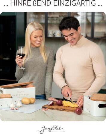 Набір з 3 коробок для зберігання картоплі, цибулі та часнику | Білий | Організатор для овочів