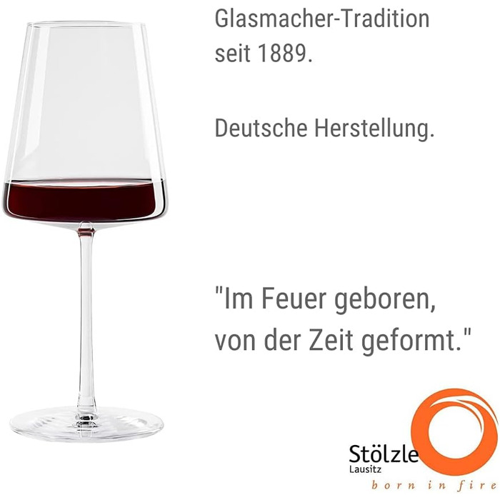 Набір високоякісних келихів для червоного вина Stlzle 520 мл, 6 шт.