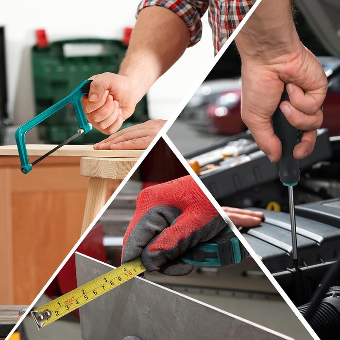 Набір інструментів TLGREEN 198 предметів у кейсі: побутовий, з тріскачкою, набором головок, викрутками, універсальний темно-зелений + чорний