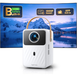 Проектор Toptro Mini Beamer: 1080P Full HD, Android TV, WiFi, Bluetooth, 300 ANSI, Зовнішній, Компактний, з Електричним Фокусом