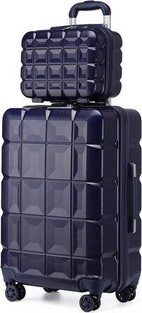 Набір валіз KONO набір валіз 2 шт. середнього розміру з косметичкою (62 см косметичка, темно-синій)