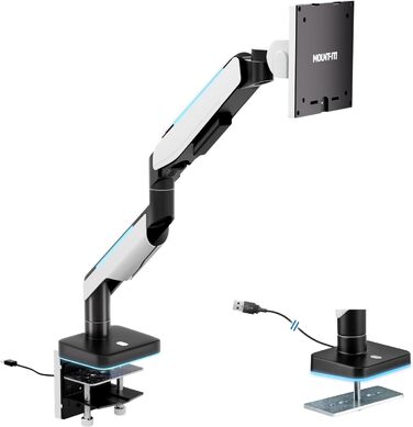 Кріплення для монітора Mount-It! Heavy Duty Ultrawide до 49 дюймів, 20 кг, VESA 75x75/100x100, RGB-підсвічування, кріплення для моніторів Samsung Odyssey G9