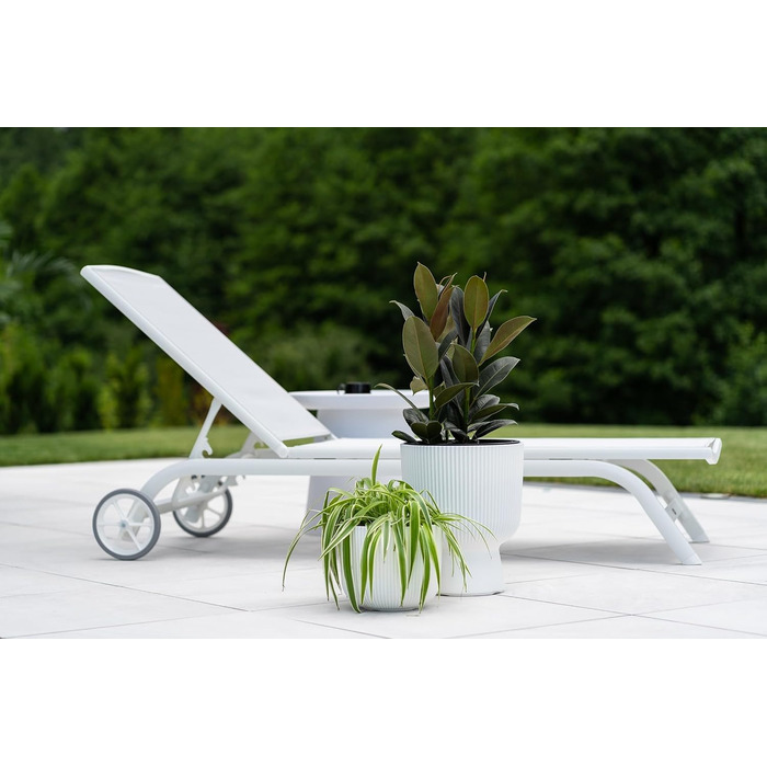 Квітчар з підставкою, пластиковий горщик для квітів, великий горщик для рослин (DBMIS Антрацит, діаметр 40 см)