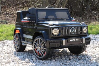 Дитячий електромобіль Mercedes G-Class 12V RIRICAR, чорний, з пультом керування