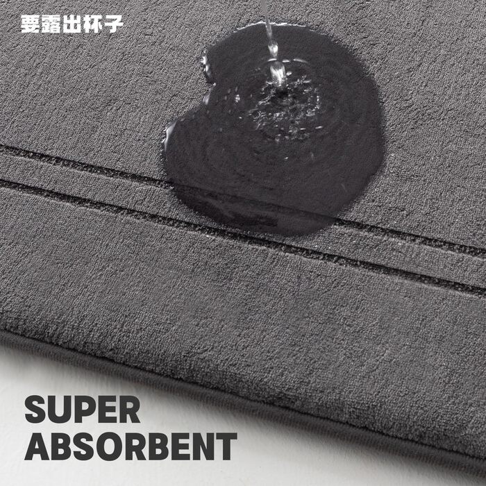 Килимок для ванної кімнати Chakme, антиковзкий, 60x90 см, темно-сірий