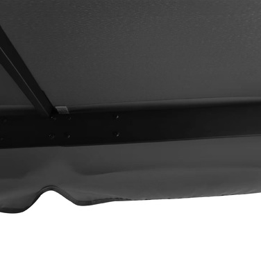 Павільйон для саду Павільйон 2,96 x 2,96 м Намет для саду з подвійним дахом, святковий намет, вечірковий намет з 4 боковими стінками, москітна сітка, стійкий до погодних умов, алюміній, поліестер, темно-сірий