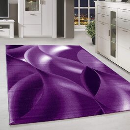 Килим HomebyHome з візерунком тіней 120x170 см фіолетовий