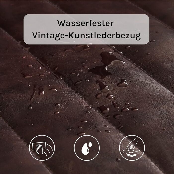 Крісла для їдальні Lestarain (2 шт.), для кухні, вітальні, їдальні. Ретро стиль, м'яке сидіння, металеві ніжки, до 150 кг, штучна шкіра, темно-коричневий