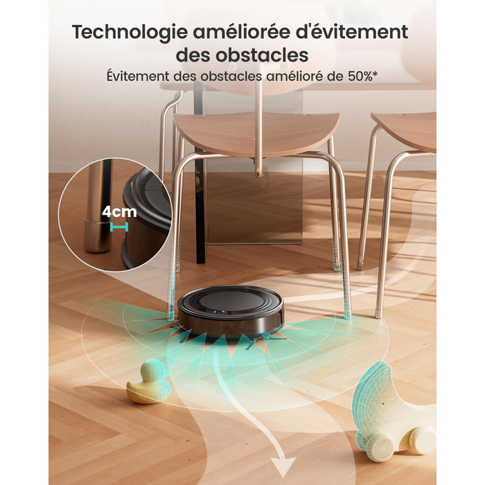 Робот-пилосос LEFANT з функцією миття підлоги, 5500Pa, LiDAR-навігація, багатошарове мапування, віртуальна зона, керування через Alexa/APP/WiFi, ідеальний для шерсті тварин, килимів та твердих підлог (M310)